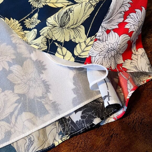 Jason Wu Floral Print Silk A-Line Skirt Sz 2 Multicolor - Picture 5 of 11